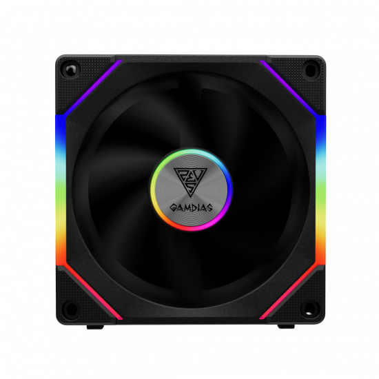 مراوح Gamdias Aeolus P2-1203 ARGB 120 مم ثلاثية – مراوح RGB سوداء